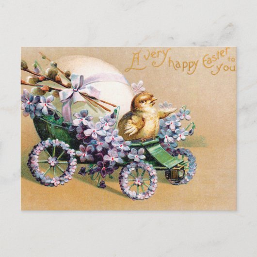 Vintage Ostereier Kick Blume Postkarte (Vorderseite)