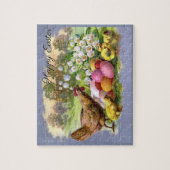 Vintage Ostereier und Hühnerferien Puzzle (Vertikal)