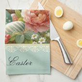 Vintage Ostereier und Kaninchen Küchentücher (Viertel Falte)