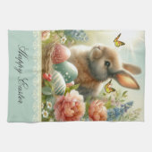 Vintage Ostereier und Kaninchen Küchentücher (Horizontal)
