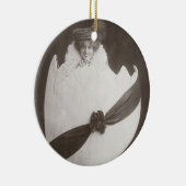 Vintage Ostereierdame Keramik Ornament (Rechts)