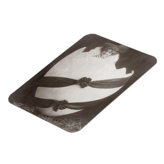 Vintage Ostereierdame Magnet (Linke Seite)