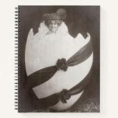 Vintage Ostereierdame Notizblock (Vorderseite)