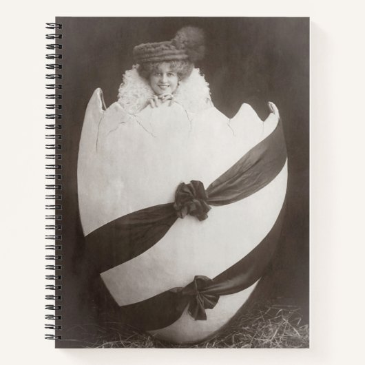 Vintage Ostereierdame Notizblock (Vorderseite)