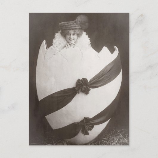 Vintage Ostereierdame Postkarte (Vorderseite)
