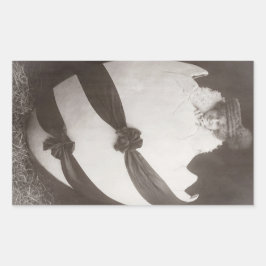 Vintage Ostereierdame Rechteckiger Aufkleber