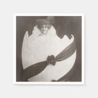 Vintage Ostereierdame Serviette