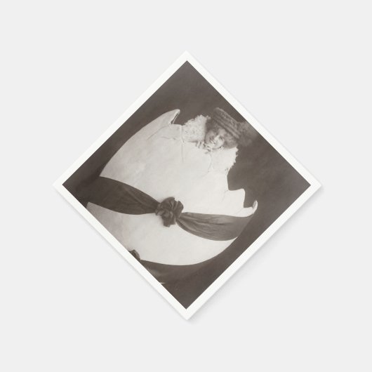 Vintage Ostereierdame Serviette (Ecke)