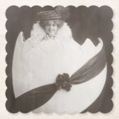 Vintage Ostereierdame Untersetzer (Vorderseite)