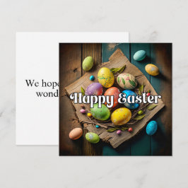 Vintage Ostereierkollage Karte