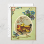 Vintage Osterfeierlichkeiten Feiertagspostkarte (Vorne/Hinten)