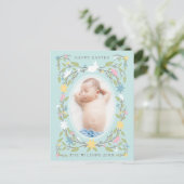 Vintage Osterfotokarte Feiertagspostkarte (Stehend Vorderseite)