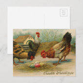 Vintage Ostergärten Feiertagspostkarte (Vorne/Hinten)