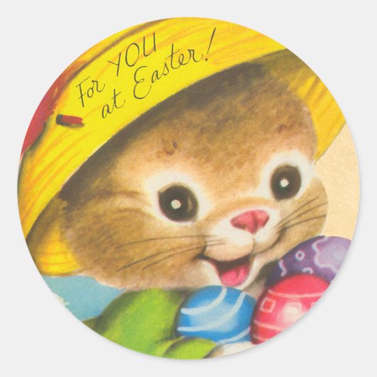 Vintage Ostergeblasene Kid Stickers (Vorderseite)