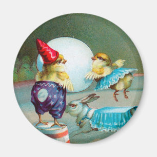 Vintage Ostergruß wünscht Chicks Circus Magnet