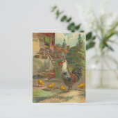 Vintage Ostergrüße Feiertagspostkarte (Stehend Vorderseite)