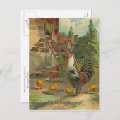 Vintage Ostergrüße Feiertagspostkarte (Vorne/Hinten)