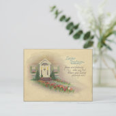 Vintage Ostergrüße Feiertagspostkarte (Stehend Vorderseite)