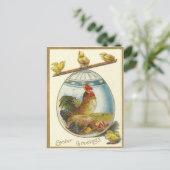 Vintage Ostergrüße Feiertagspostkarte (Stehend Vorderseite)