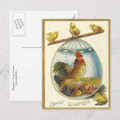 Vintage Ostergrüße Feiertagspostkarte (Vorne/Hinten)