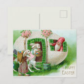 Vintage Ostergrüße Feiertagspostkarte (Vorne/Hinten)