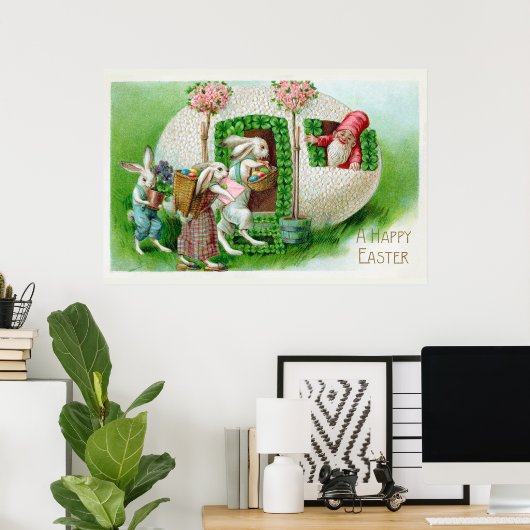 Vintage Ostergrüße Poster (Heimbüro)