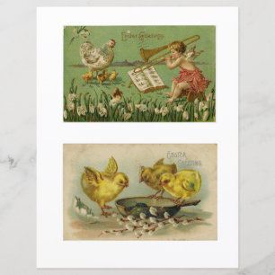 Vintage Ostergrüße Scrapbook Papier Zwei