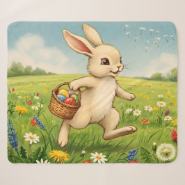Vintage-Osterhase auf Frühlingswiese Sherpadecke