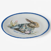Vintage Osterhase Baby Pappteller (Schrägansicht)