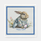 Vintage Osterhase Baby Serviette (Vorderseite)