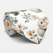 Vintage-Osterhase-Blumen (4) Krawatte (Gerollt)