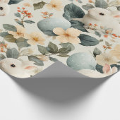 Vintage-Osterhase-Blumen (6) Geschenkpapier (Ecke)