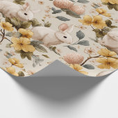 Vintage-Osterhase-Blumen (8) Geschenkpapier (Ecke)