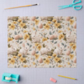 Vintage-Osterhase-Blumen (8) Seidenpapier (Basteln)