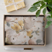 Vintage-Osterhase-Blumen (8) Seidenpapier (Geschenk)