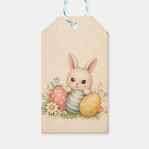 Vintage-Osterhase-Geschenk-Anhänger   Süßer Hase O Geschenkanhänger