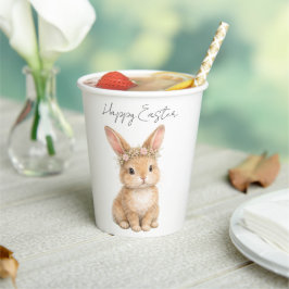 Vintage-Osterhase-Hasen-Wasserfarbe Pappbecher