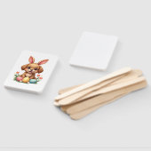 Vintage-Osterhase-Hund-Süße-Welpen-Illustration w Fächer (Non-assembled)