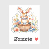 Vintage Osterhase Kaninchen Aufkleber (Blatt)