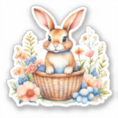 Vintage Osterhase Kaninchen Aufkleber (Vorderseite)