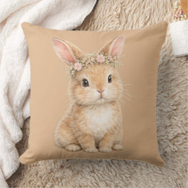 Vintage-Osterhase-Kaninchen-Ei-Aquarell Kissen