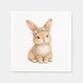 Vintage-Osterhase Kaninchen Ei Aquarell Serviette