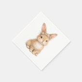 Vintage-Osterhase Kaninchen Ei Aquarell Serviette (Ecke)