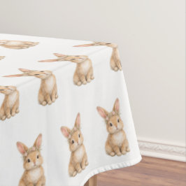Vintage-Osterhase-Kaninchen-Ei-Aquarell Tischdecke