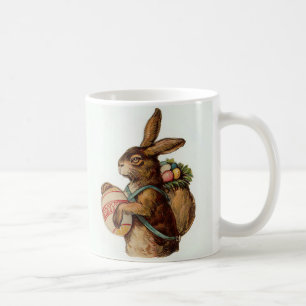 Vintage-Osterhase mit Eiern Kaffeetasse