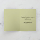 Vintage Osterhasen-Karte, liebevoller Gruß Feiertagskarte (Innenseite)