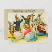 Vintage Osterhasen-Postkarte Feiertagspostkarte (Vorne/Hinten)