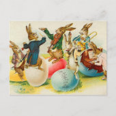 Vintage Osterhasen-Postkarte Feiertagspostkarte (Vorderseite)