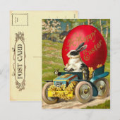 Vintage Osterhasen-Postkarte Feiertagspostkarte (Vorne/Hinten)