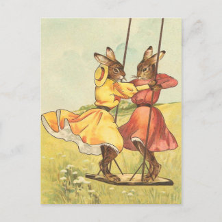 Vintage Osterhasen-Postkarte Feiertagspostkarte